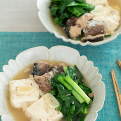 豆腐とさば缶のスタミナ煮