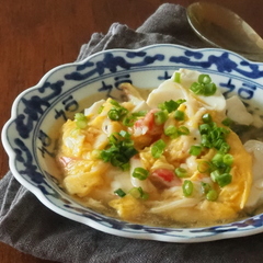豆腐のかに玉あんかけ