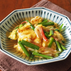 にらかに玉の甘酢あんかけ