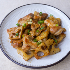 鶏肉とれんこんのオイスターソース炒め