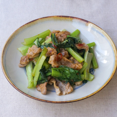 豚肉と小松菜の中華風炒め
