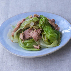 ごま香る レタスとツナのナムル