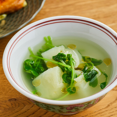 豆苗とじゃがいものスープ