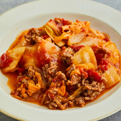 白菜のくたくたトマト蒸し煮