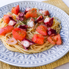 たことトマトのイタリアンパスタ