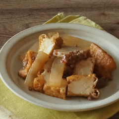 厚揚げと大根の中華風そぼろ炒め
