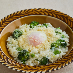卵とチーズでたんぱく質アップ ミルクリゾット