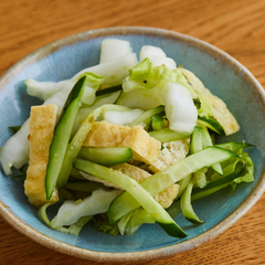 白菜と油揚げのゆず風味サラダ