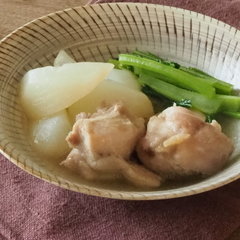鶏もも肉とかぶの煮もの