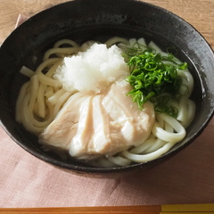 サラダチキンのあったかおろしうどん