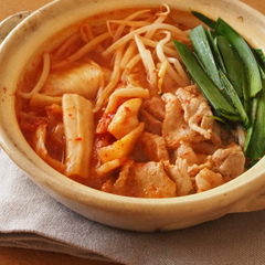 １人分で手軽に 豚キムチ鍋