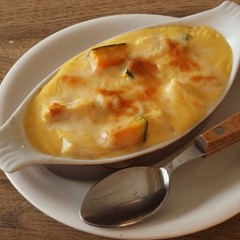 かぼちゃとかじきのグラタン