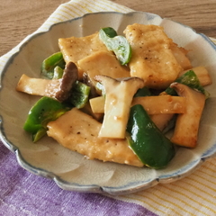 かじきとエリンギのマヨぽん炒め