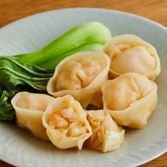 電子レンジで えびの蒸し餃子