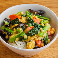 ふわふわ卵と野菜の中華丼