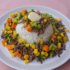包丁いらず ひき肉でお手軽ペッパーライス
