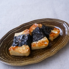 海苔巻き豆腐の甘辛焼き