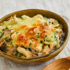 たんぱく質しっかり 豚肉ときのこのみそクリームドリア