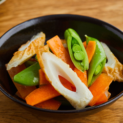 ちくわとスナップえんどうのあえもの