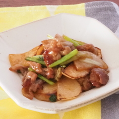 豚とかぶのピリ辛中華炒め