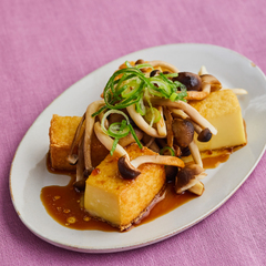 厚揚げとしめじのオーブントースター焼き