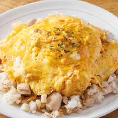 麦ご飯の和風オムライス
