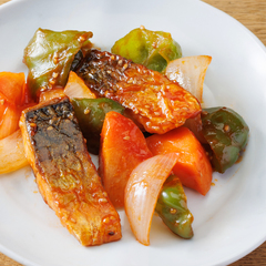 さばと野菜の甘酢炒め