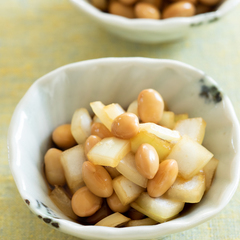 玉ねぎと大豆のぽん酢漬け