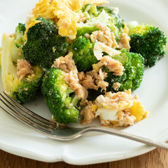 ブロッコリーとツナの卵炒め