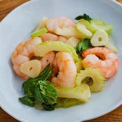 えびとセロリの中華炒め