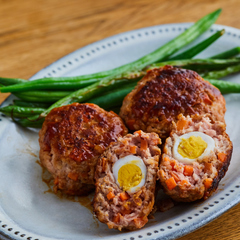 にんじんでかさ増し うずら卵のミニハンバーグ