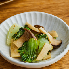 チンゲン菜とエリンギのレンジ蒸し