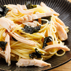 サラダチキンで手軽に 山椒パスタ