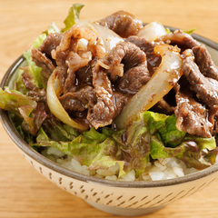 電子レンジで ガッツリ焼肉丼