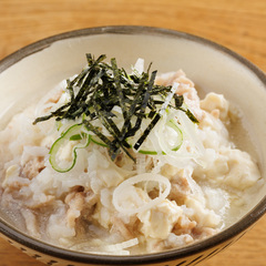 豆腐でお腹いっぱい 鶏雑炊