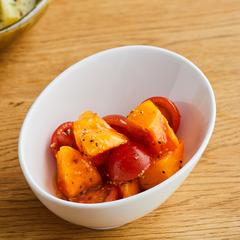 ほぼ塩０ 柿とミニトマトのサラダ