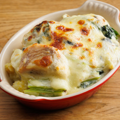 鮭缶で クリーミーカレードリア