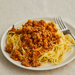 ケチャップで ミートソーススパゲッティ