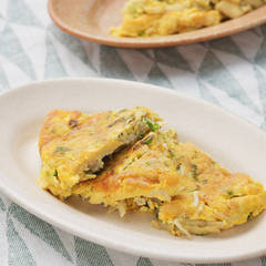 しらすときのこの和風オムレツ
