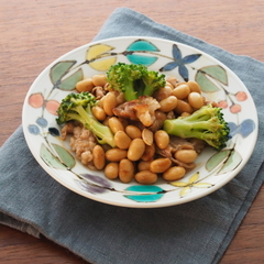 大豆と豚肉の中華炒め