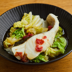 たらと白菜のレンジ梅煮