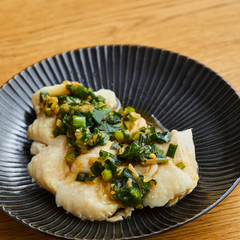 蒸し鶏のにらだれ