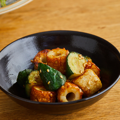 ちくわときゅうりのオイスター炒め