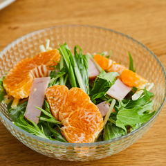 みかんと水菜のヨーグルトサラダ