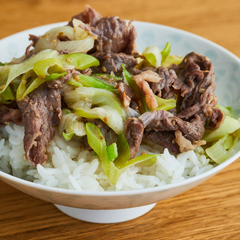 ねぎたっぷり 塩牛丼
