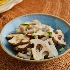 れんこんとしいたけのねぎ塩ナムル