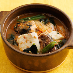 さば缶でスンドゥブチゲ