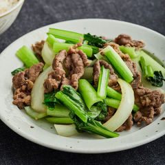 牛肉と小松菜の中華炒め