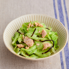 ちぎりキャベツとツナの塩昆布あえ