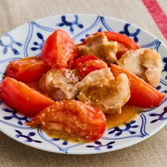 鶏肉とトマトのみそ炒め
